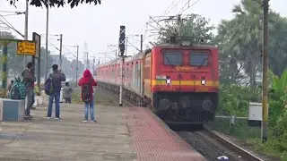 Red Tornado High Speed Powerful Wap4 Locomotive Based Train Fourious skipping Balarambati || Er