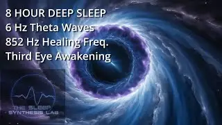 Third Eye Activation -  852 Hz Chakra - 6 Hz Theta Binaural Beats - 8 Hr Sleep & Meditation Music