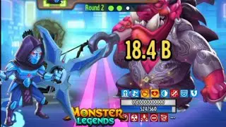 18.4 BILLION DAMAGE | LEAGUE 8 FUGITIVE | DAKUABENJA | MONSTER LEGENDS