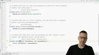 Python to Java - Episode 8 (Methods)