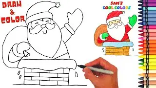 How to Draw Santa Claus | Santa Claus Easy Drawing and Coloring Activity for Christmas