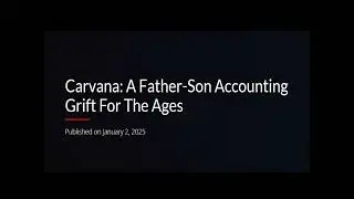 Is Carvana Setup For An Accounting Fraud Crash?