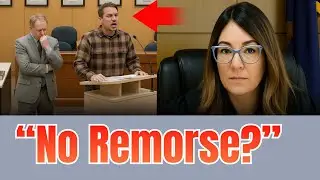 Defendant looking worried, blue/red court background with text:&ldquo;You&rsquo;re Going to Jail.&rdquo;