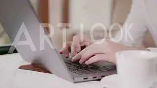 Working with a laptop and a cup of coffee