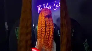 30 INCH ORANGE GINGER DEEP WAVE HUMAN HAIR WIG  