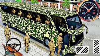 Soldier Transport Offroad Driving Bus - US Army Transport Bus Driver Simulator - Android GamePlay