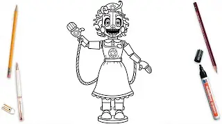 How To Draw Nurse Dollie Easy Step By Step | Secret Of Mimic | Five Nights At Freddy's Art Lesson