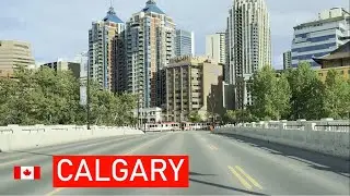 CALGARY Downtown Driving Tour 4K CANADA