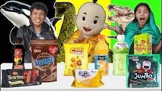 PILIH KARAKTER PAUS ORCA, BUAYA BESAR, ULAR TITAN SESUAI MAKANAN SATU WARNA?!