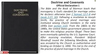 Doctrine and Covenants &ndash; Official Declaration 1