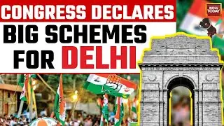 Congress's Free Schemes For Delhi, LPG Rs 500, Free 300 Unit Power | Delhi Elections