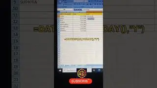 DOB to Age #excel #exceltips #exceltricks #exceltutorial #trending #youtubeshorts #computer #trics