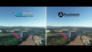 MSFS 2020 deafult vegetation vs. AccuSeason Advanced Edition add-on / Side-by-side comparison