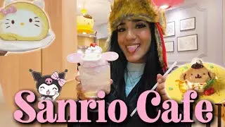 EATING AT THE SANRIO CAFE IN TOKYO  *cutest food ever* | explored Ikebukuro Japan 