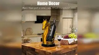Review: Wine Bottle Holder Wine Racks Tabletop Horse Statue as Home Kitchen Wine Cellar Decora...