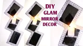 DIY MIRROR DECOR || DIY GLAM MIRROR IDEAS INEXPENSIVE AND EASY.