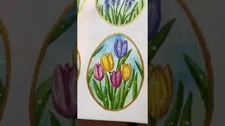 Easter eggs 🐣🌷✨ #art #artist #youtubeshorts #watercolour #easter #flowers #eastereggs #painting