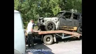 Пожар, Петербург, улмца Шелгунова дом № 16, сгорел Land Rover