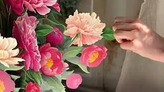 FreshCut Paper Grande Peony Pop-Up Paper Flower Bouquet