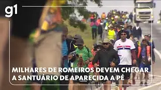 Mais de 40 mil romeiros devem chegar à Basílica de Aparecida (SP) no Dia da Padroeira a pé