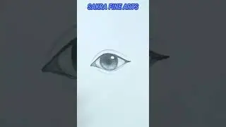 How to draw a realistic eye / Easy step by step method for beginners #Shorts