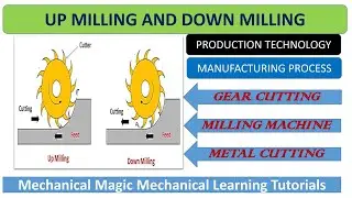 difference between up milling and down milling | Up Milling and Down Milling| Basic Milling cutting