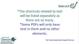 Jaws Screen Reader- Shortcuts for Navigating PDFs