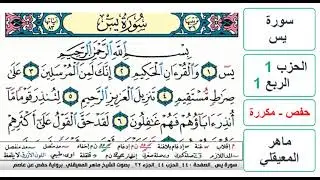 سورة يس - الحزب 1 - الربع 1 - حفص - ماهر المعيقلي - مكررة