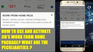 Jio's Work From Home Package for Rs 251 What is the specialty? How to use? How to activate?