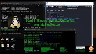 Kali linux and Ubuntu on windows