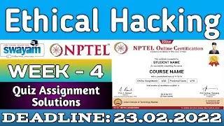 NPTEL Ethical Hacking WEEK 4 Quiz Assignment Solutions | Swayam 2022 | IIT Kharagpur