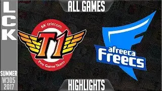 SKT vs AFS Highlights ALL GAMES | LCK W3D5 Summer 2017 | SKT T1 vs Afreeca Freecs Highlights