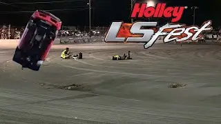 Car takes flight at LS fest east 24'