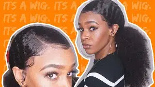 Sleek Low Ponytail on a KINKY CURLY Wig | Looks Just Like My Natural Hair! HERGIVENHAIR