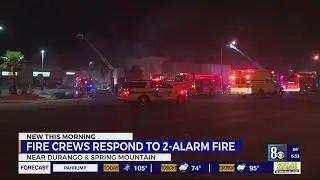 Fire crews battle blaze at storage facility