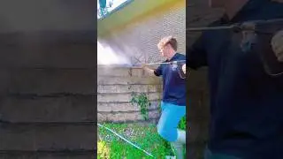 ultimate brick wall pressure washing grime blasted away for an epic clean! home improvement magic