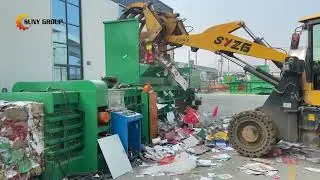 Corrugated Cardboard Paper Baler Machine | Industrial Baling Press