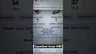 leaked super bowl scores 🤔   what y&rsquo;all think ? #superbowl #mystery #script