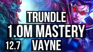TRUNDLE vs VAYNE (TOP) | 6/0/5, 400+ games, 1.0M mastery, Dominating | EUW Grandmaster | 12.7