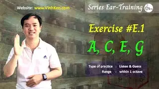 #E1 _ Daily eye and hand-free Ear Training exercises  _ A C E G & I IV V I in C major  _ 1 octave
