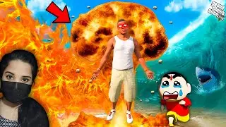 Franklin Gets Fire Elemental Power | Shinchan - GTA 5 #123