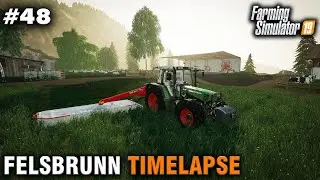 FS19 Timelapse Felsbrunn #48 Fertilising, Spreading & Seeding