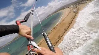 Kite loop back roll over a ROAD!