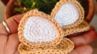 Cat hair pin tiktak pin part -2 #crochet #hendmade#youtubevideo #hairaccessries#youtubeshorts 