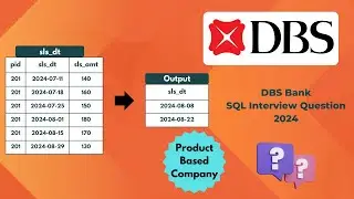 DBS Bank SQL Interview Question - Find the missing weeks in a table