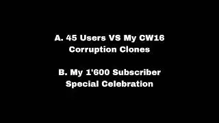 What Video Should I Make For My 1'600 Subscriber Special?