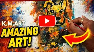 Beginner Can Paint This! Abstract Dog Painting Tutorial