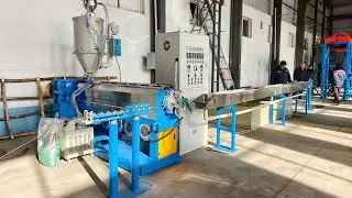 Galvanized Wire PVC Coating Machine / PVC Coated Wire Making Machine #pvccoatingmachine #pvcwire