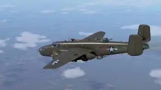 B-25 Mitchell's Defend Formation on Bombing Run Against Luftwaffe Fighters