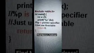 How to find Memory Address? 